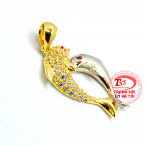 Mặt dây cá heo vàng