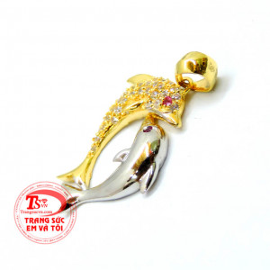 Mặt dây cá heo vàng