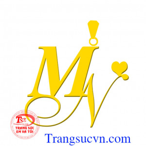 Chữ lồng M và N bằng vàng 18k 14k 10k là món quà tặng cực kỳ ý nghĩa
