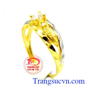 Nhẫn vàng cho nữ Nhẫn nữ vàng tây dành cho phái đẹp phù hợp làm quà tặng sinh nhật hoặc trong các dịp ý nghĩa. 