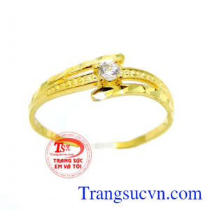 Nhẫn nữ với vàng tinh hoa của lòng đất mẹ. Nhẫn nữ mảnh vàng kết tinh