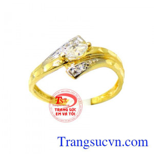 Nhẫn nữ vàng tây,được thiết kế tinh tế. Nhẫn vàng nữ điệu