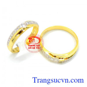 Nhẫn cưới vàng vàng tây đẹp sang trọng kinh tế cho đôi bạn trẻ