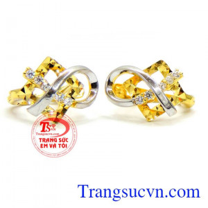 Hoa tai vàng cho nữ giới dành cho nữ  tinh tế và phù hợp với người đeo,hoa tai vàng 10k bảo hành 6 tháng,giao hàng toàn quốc.