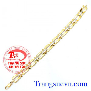 Thiết kế và chế tác tinh tế, đường nét sáng bóng,bền đẹp, đeo lắc tay vàng tây hợp thời trang. Lắc vàng nhịp cầu hạnh phúc