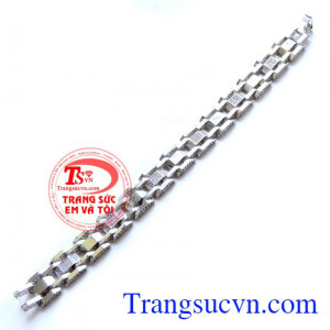 Lắc tay vàng trắng