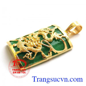 Mặt dây châu long vàng vàng 10k.