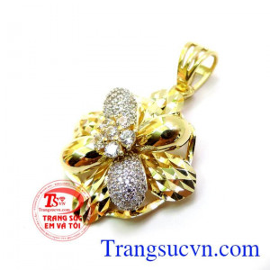 Mặt dây chuyền hoa vàng 10k