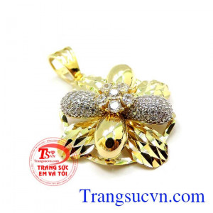 Mặt dây chuyền hoa vàng 10k