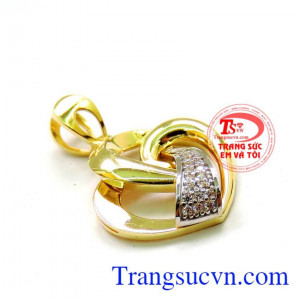 Mặt dây trái tim vàng tình yêu