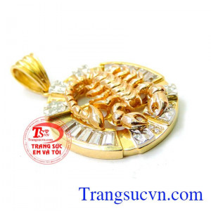 Mặt dây chuyền bọ cạp vàng nam tính