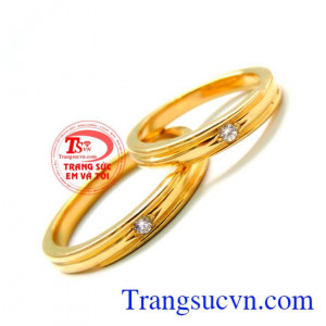 Thiết kế nhẫn cưới vàng 18k chất lượng đảm bảo uy tín