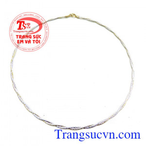 Kiềng vàng bện nữ đẹp