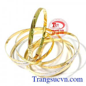 vòng tuần nữ vàng, nét phay sáng tinh tế và sang trọng. Vòng tuần vàng chất lượng