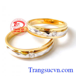 Nhẫn cưới vàng vàng tây đẹp sang trọng kinh tế cho đôi bạn trẻ