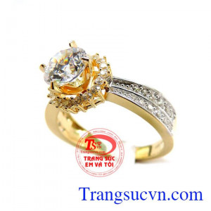 Bán nhẫn nữ vàng dành cho nữ,nhẫn nữ vàng tây,được thiết kế tinh tế, đeo xinh xinh trên ngón tay đeo nhẫn. Nhẫn gắn đá đẹp nữ vàng