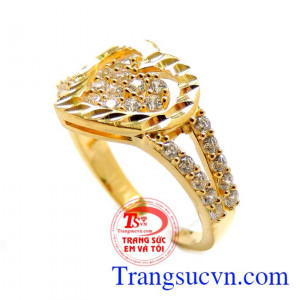 Nhẫn nữ vàng tây,được thiết kế tinh tế. Nhẫn nữ tình yêu tuyển