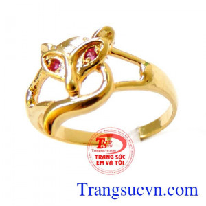 Bán nhẫn nữ vàng dành cho nữ,nhẫn nữ vàng tây,được thiết kế tinh tế. Nhẫn hồ ly vàng