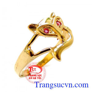 Nhẫn nữ bảo hành 6 tháng giao toàn quốc, thanh toán an toàn. Nhẫn hồ ly vàng