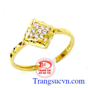 Nhẫn nữ vàng tây