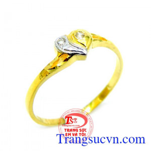 Nhẫn nữ âm dương dao hòa Sang Trọng. 