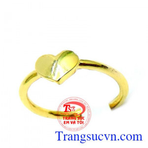 Nhẫn vàng nữ trái tim