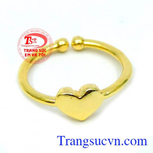 Nhẫn nữ vàng tây,được thiết kế tinh tế. Nhẫn vàng nữ trái tim