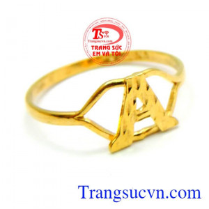 Nhẫn nữ chữ A