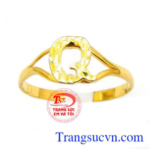 Bán nhẫn nữ vàng dành cho nữ. Nhẫn nữ chữ Q
