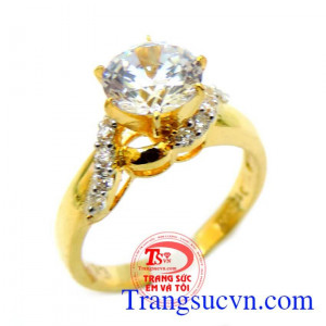 nhẫn nữ vàng tây,được thiết kế tinh tế. 