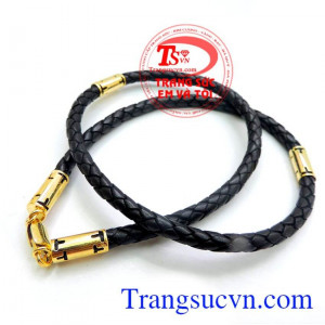 Dây da bọc vàng 14k