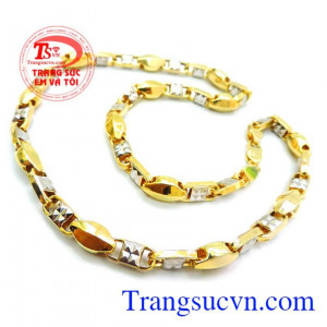 Dây chuyền nam vàng 10k thời trang, hiện đại. Dây chuyền nam bảo hành 6 tháng, giao hàng nhanh trên toàn quốc