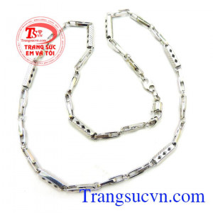 Dây chuyền nam vàng trắng đẳng cấp