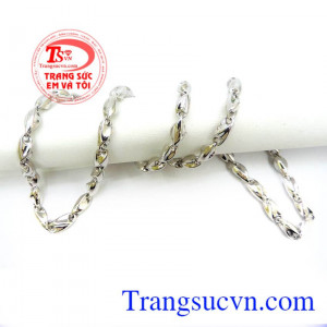 Dây chuyền italy 18k trắng sáng