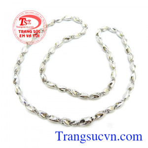 Dây vàng trắng Italy 18k italy tinh tế đeo bền đẹp
