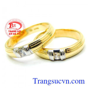 Nhẫn cưới vàng 18k