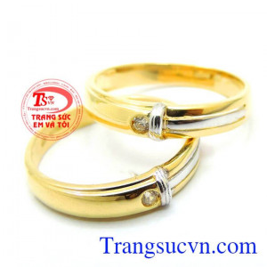 Nhẫn cưới chế tác đẹp nhập khẩu nguyên chiếc