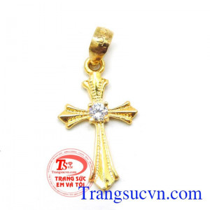 Chiếc Mặt thánh giá vàng đá Khi đeo mặt Thánh Giá người đeo tuyên Xưng rằng Chúa Giê su là Vua trên hết các vua và Chúa trên hết các Chúa Ngài là khời nguyên và tận cùng