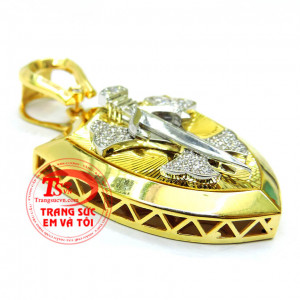 Mặt dây khiên kiếm 10k có giấy kiểm định vàng kèm theo mặt dây chuyền,