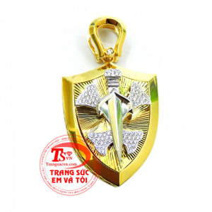 Chiếc Mặt dây khiên kiếm 10k chất lượng đảm bảo uy tín,