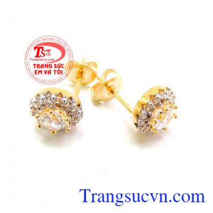 Đôi nụ hoa tai vàng đẹp toàn quốc