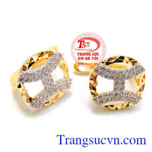 Hoa tai nữ vàng H chất lượng vàng đảm bảo uy tín, dành cho nữ,bảo hành 6 tháng.