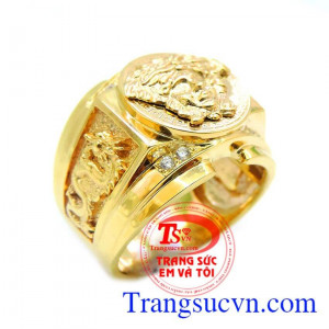 Nhẫn Nam Vàng Tây đẹp, đeo nam tính và đẳng cấp. Bảo hành 6 tháng. Nhẫn nam vàng sáng bóng giao toàn quốc.