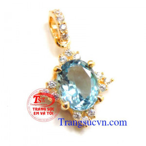 Mặt dây vàng đá topaz đảm bảo chất lượng đá,vàng 14k đảm bảo hàm lượng vàng.