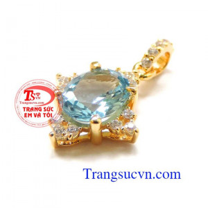 Mặt dây vàng đá topaz đẹp.