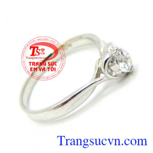 Nhẫn nữ trắng vàng nhập bảo hành 12 tháng giao toàn quốc,Nhẫn nữ trắng vàng nhập thanh toán an toàn.