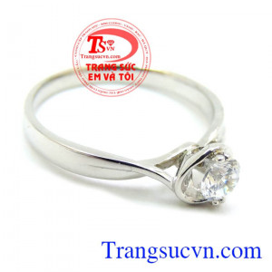 Nhẫn nữ trắng vàng nhập bảo hành 12 tháng giao toàn quốc,Nhẫn nữ trắng vàng nhập thanh toán an toàn.
