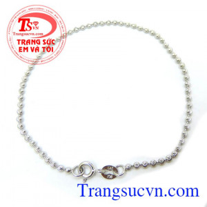Lắc bi vàng, lắc bi vàng trắng 18k trắng 18k. 