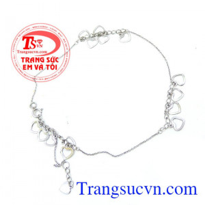 Lắc chân vàng trắng đảm bảo chất lượng vàng,bảo hành 12 tháng,