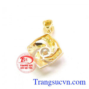 Mặt vàng 10k đá trắng